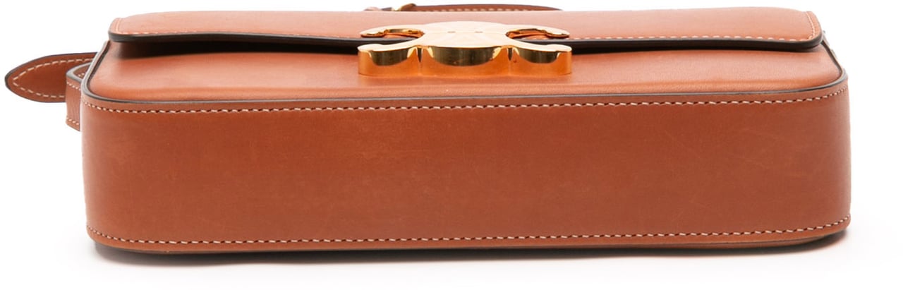 Celine Shiny Calfskin Claude Shoulder Bag Bruin