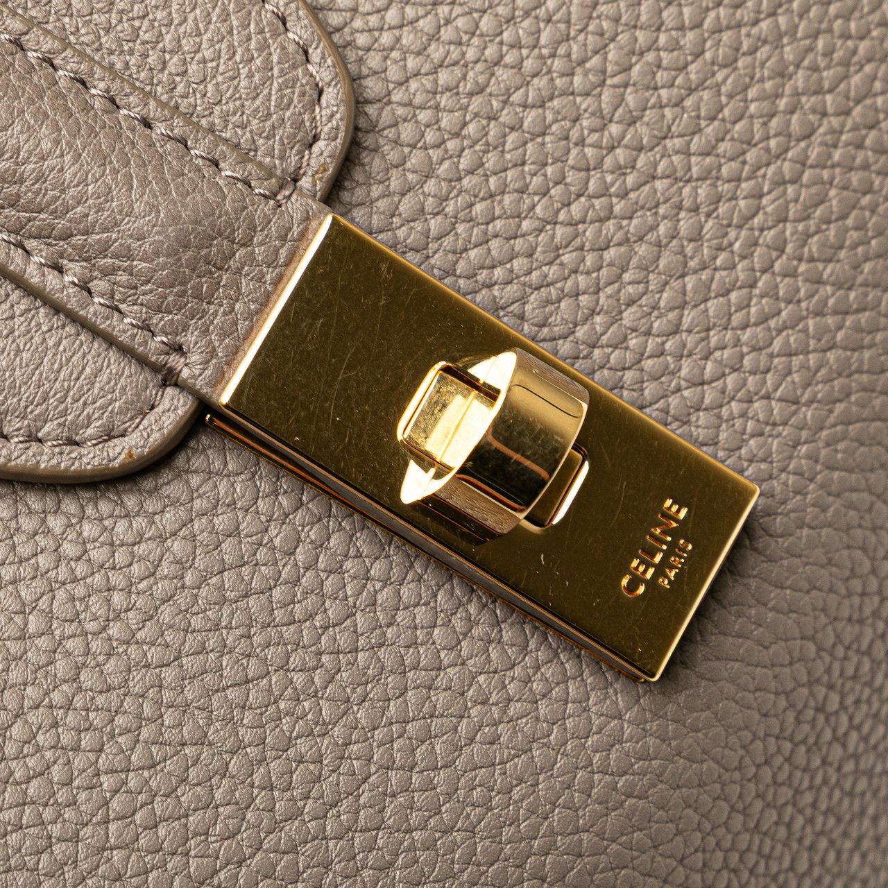 Celine Medium Leather Soft 16 Shoulder Bag Grijs