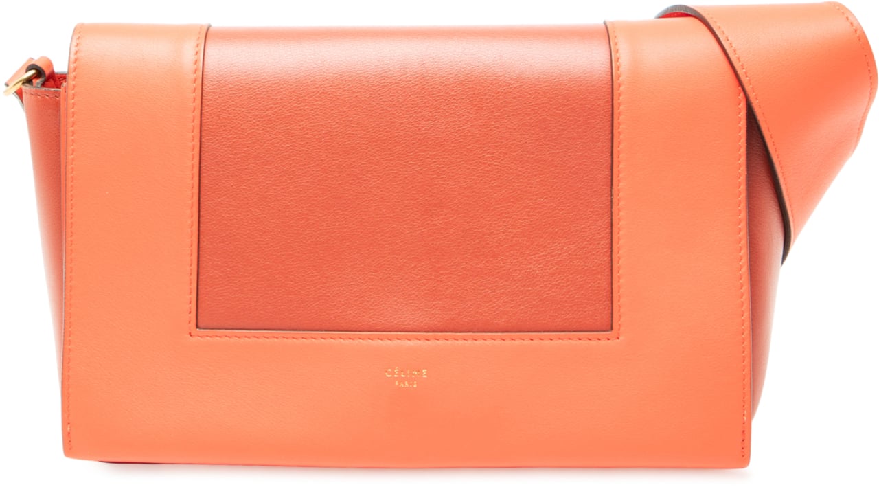 Celine Leather Frame Shoulder Bag Oranje
