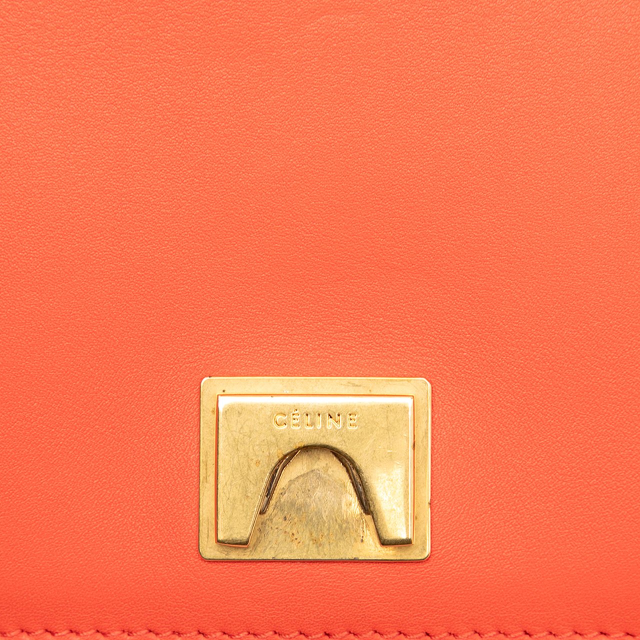 Celine Leather Frame Shoulder Bag Oranje