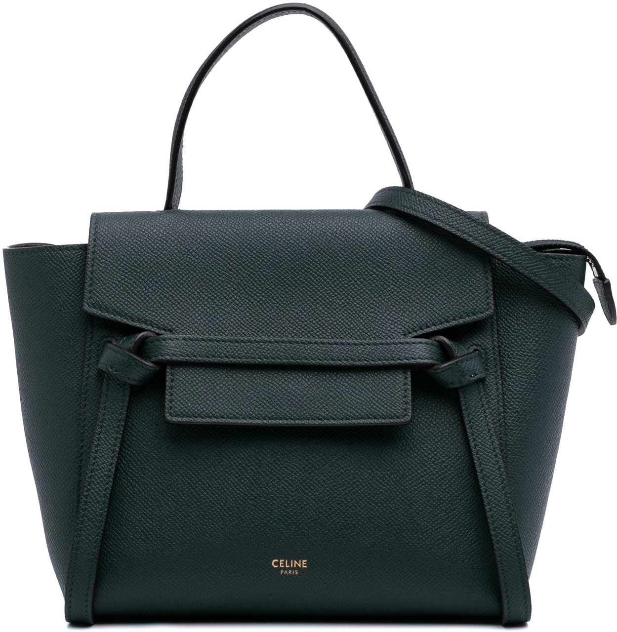 Celine Nano Grained Calfskin Belt Bag Groen