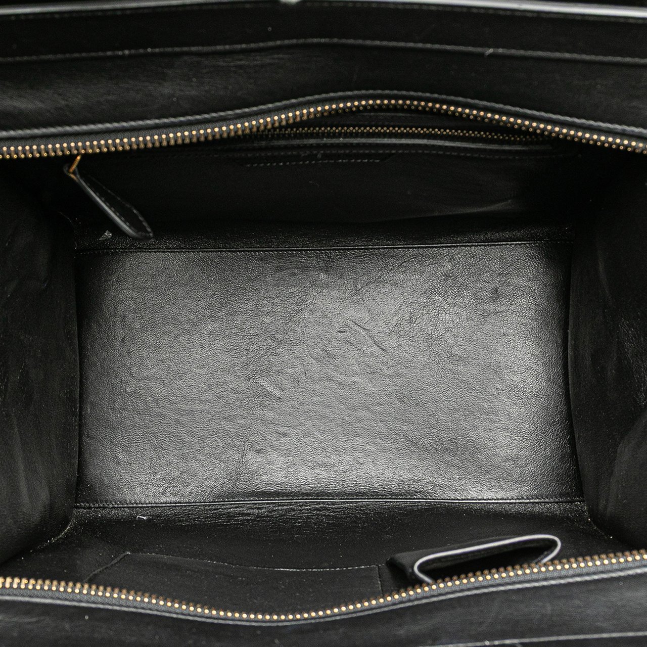 Celine Mini Canvas Tricolor Luggage Tote Bruin