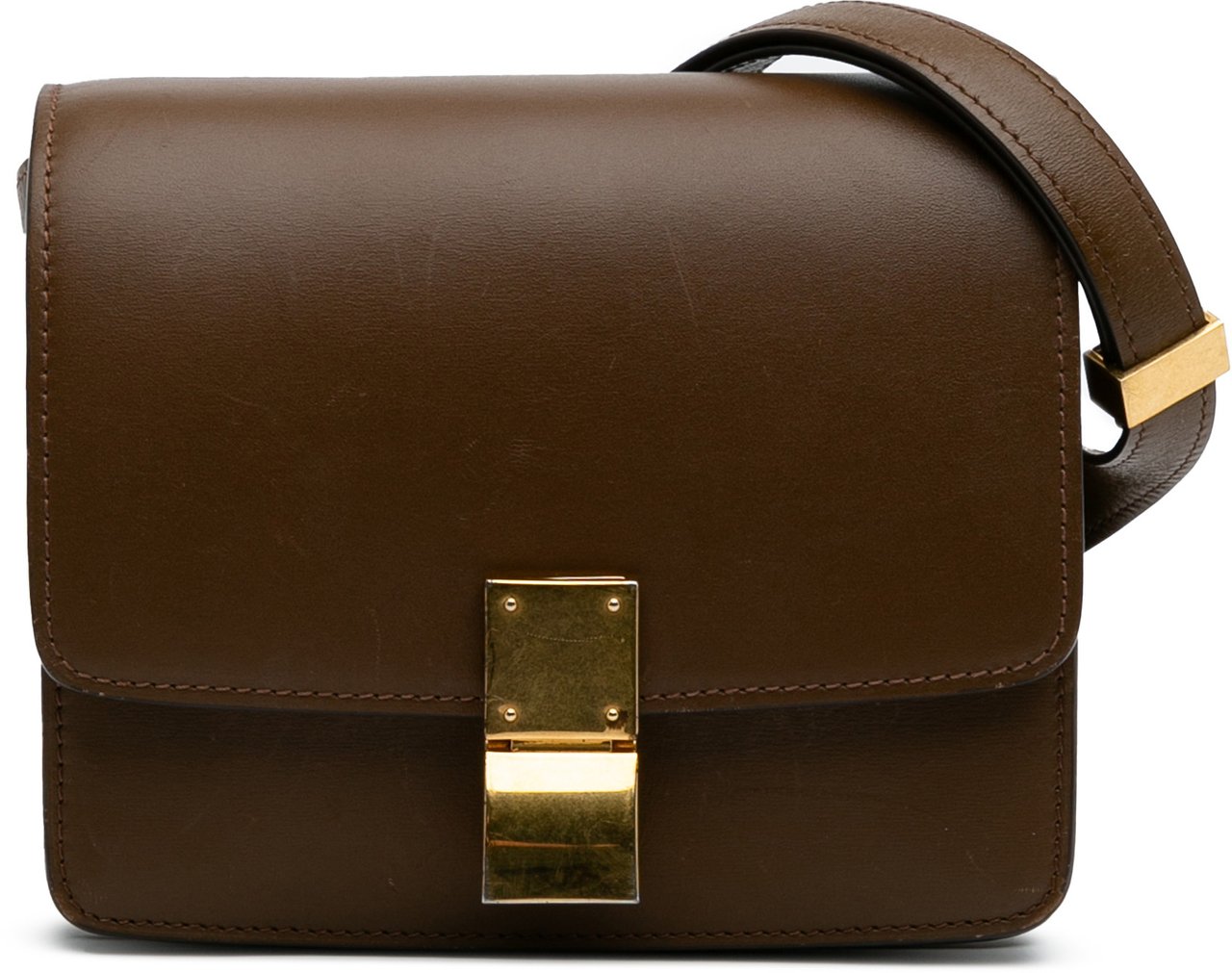 Celine Small Calfskin Classic Box Bruin