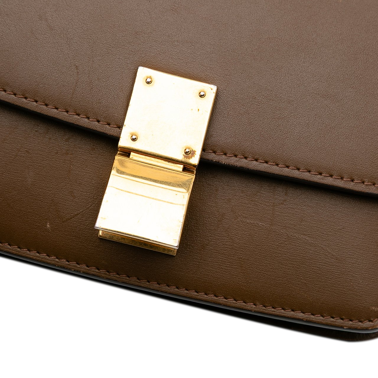Celine Small Calfskin Classic Box Bruin