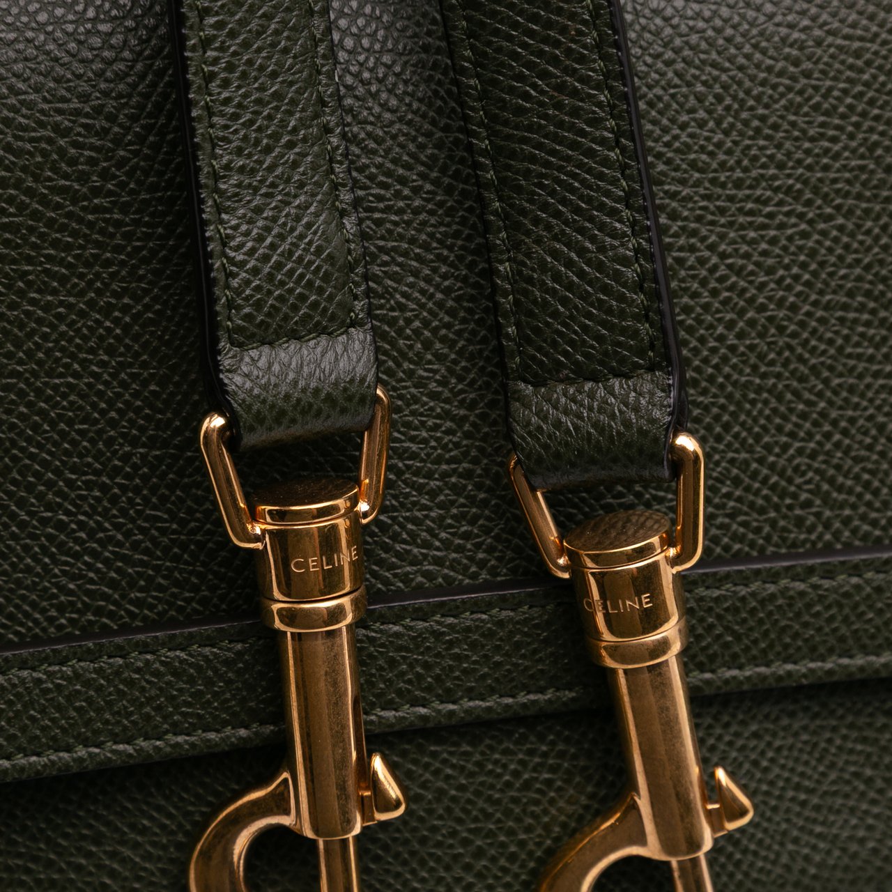 Celine Micro Grained Calfskin Belt Bag Groen