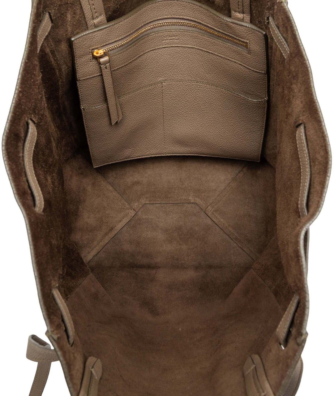 Celine Small Leather Phantom Cabas Tote Bruin