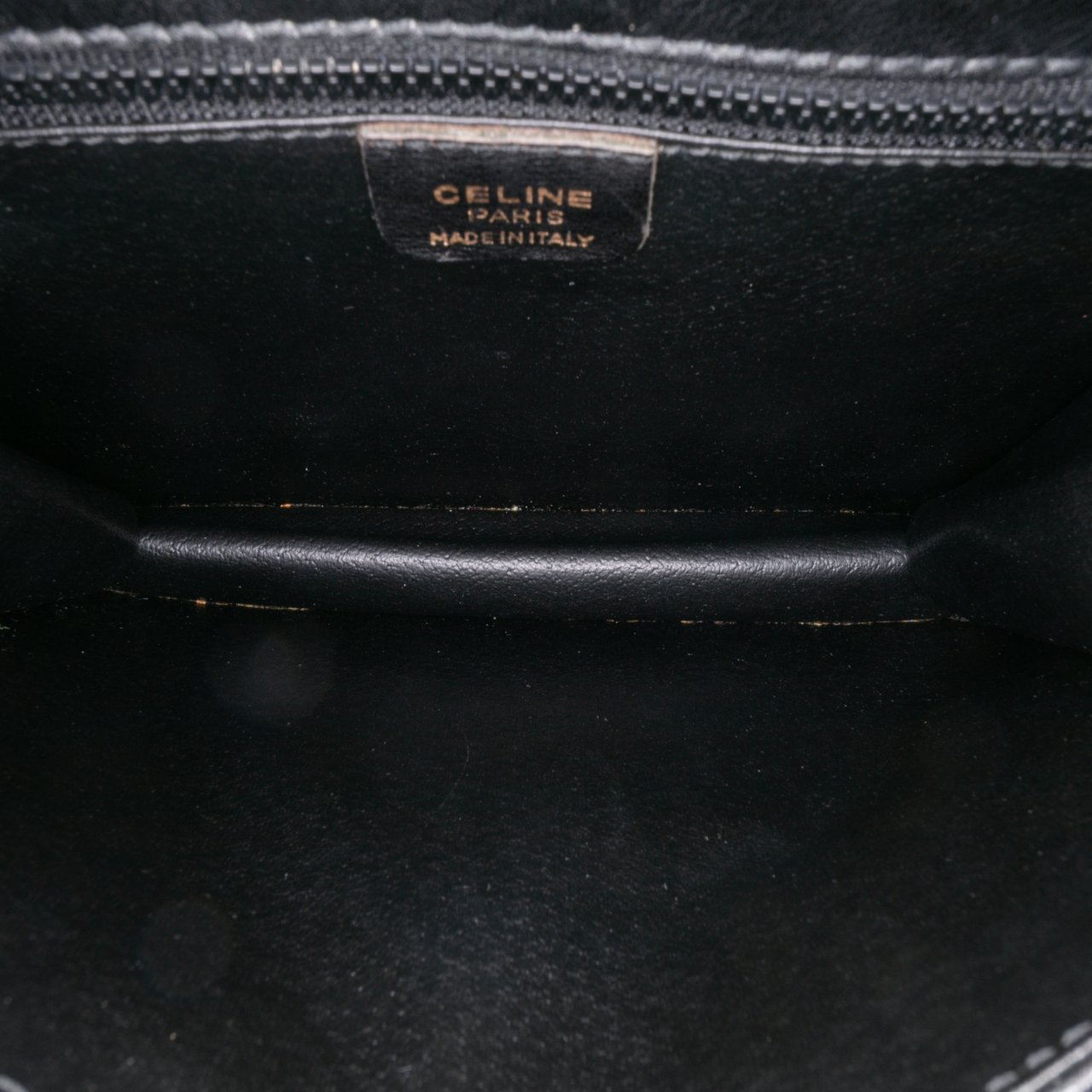 Celine Leather Satchel Zwart