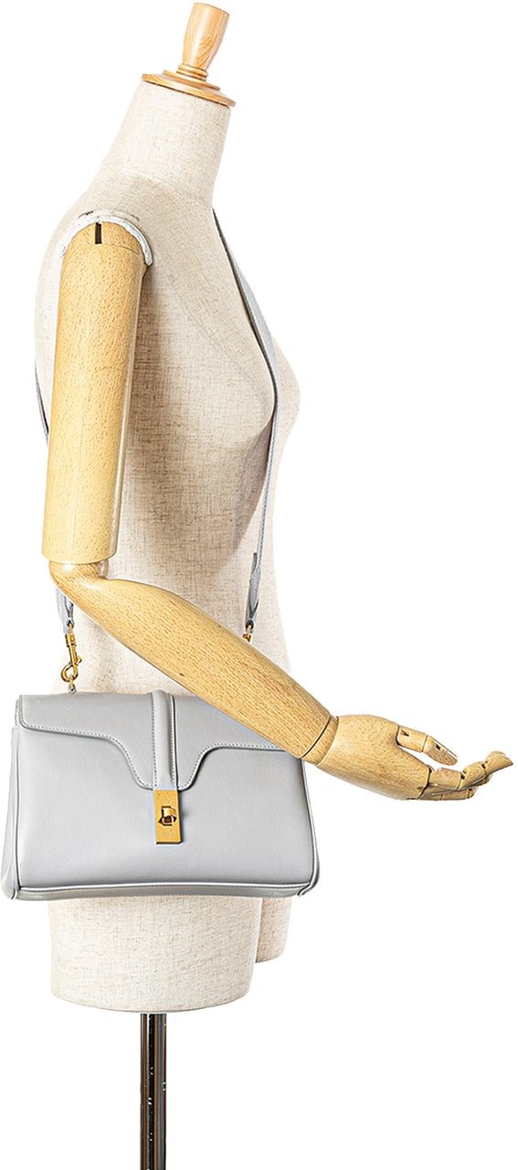 Celine Teen Smooth Calfskin Soft 16 Crossbody Grijs