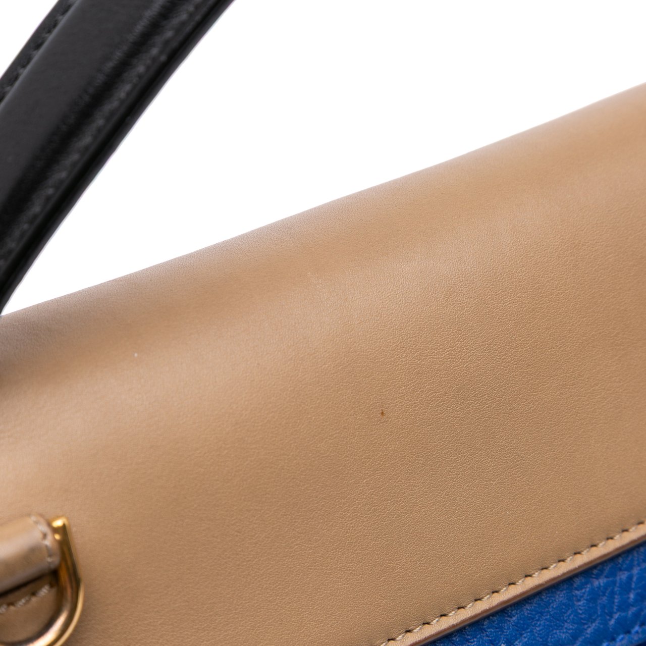 Celine Mini Tricolor Grained Calfskin Belt Bag Blauw