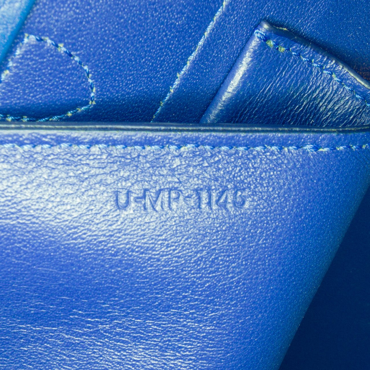 Celine Mini Tricolor Grained Calfskin Belt Bag Blauw