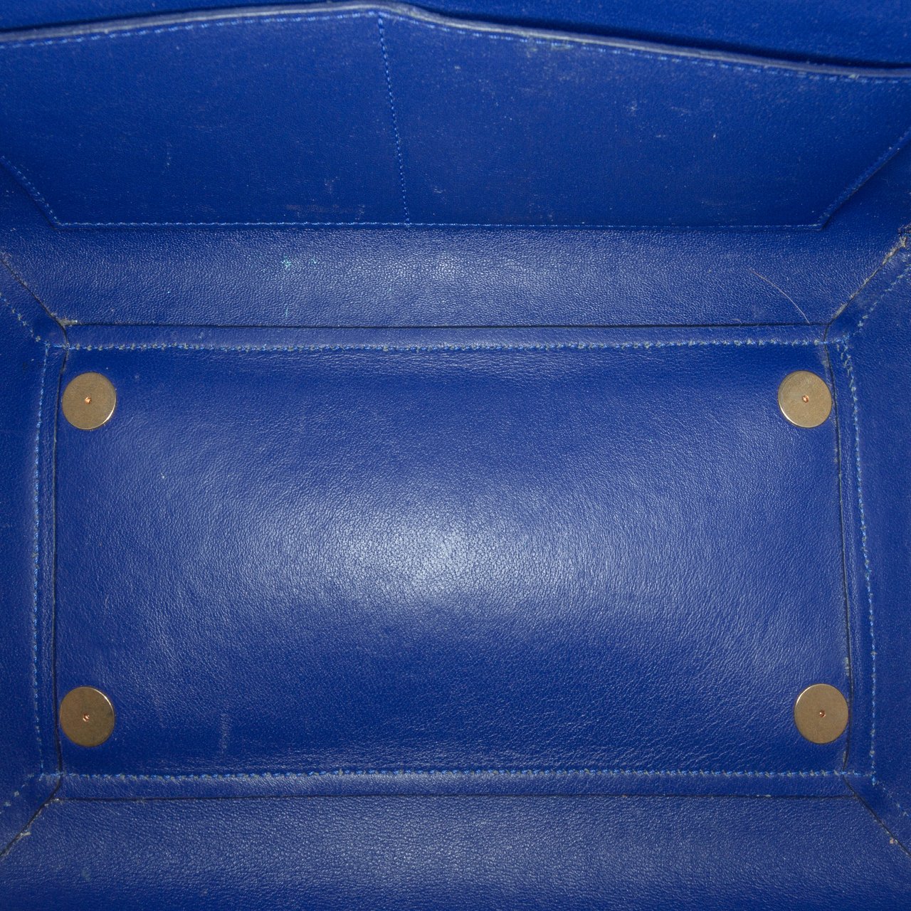 Celine Mini Tricolor Grained Calfskin Belt Bag Blauw