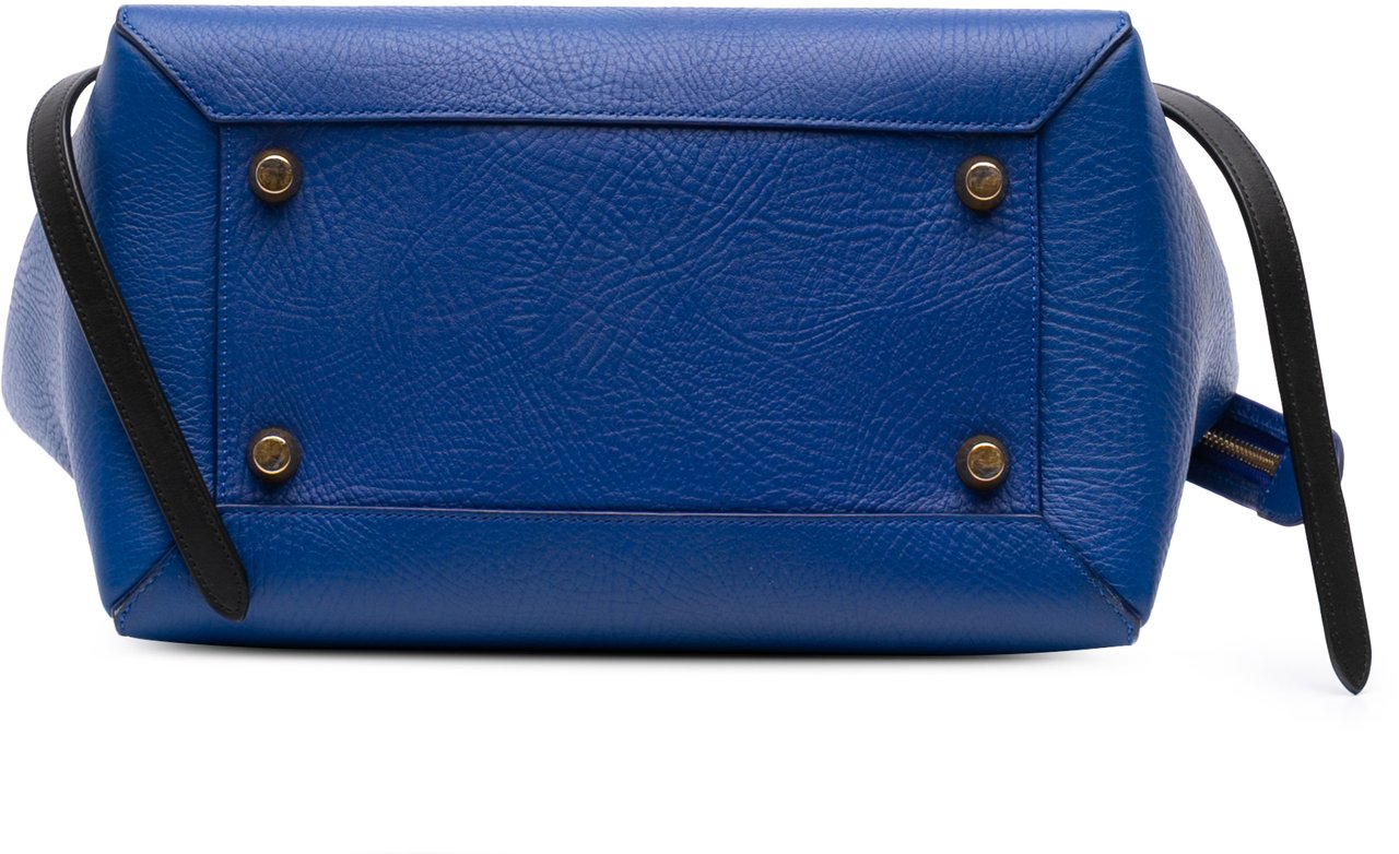 Celine Mini Tricolor Grained Calfskin Belt Bag Blauw