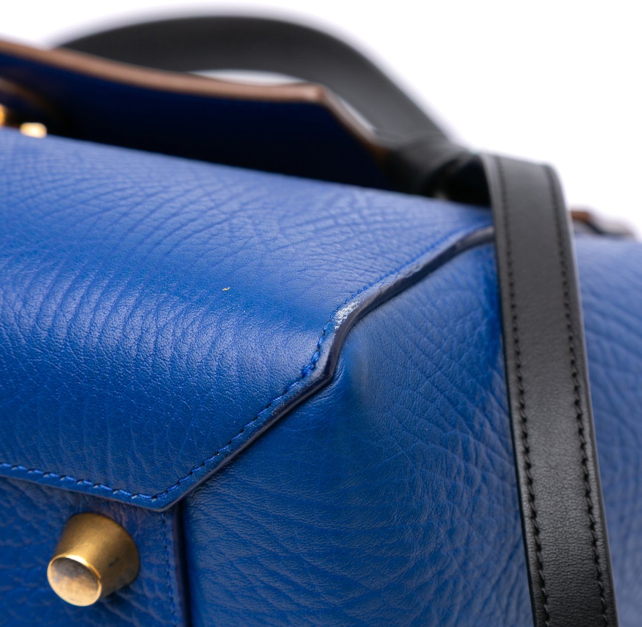 Celine Mini Tricolor Grained Calfskin Belt Bag Blauw