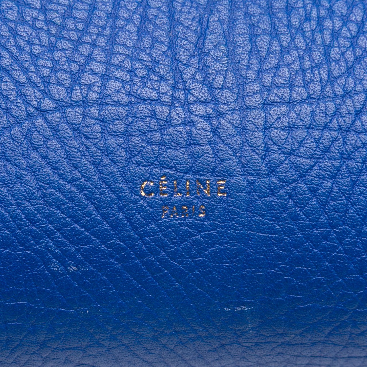 Celine Mini Tricolor Grained Calfskin Belt Bag Blauw