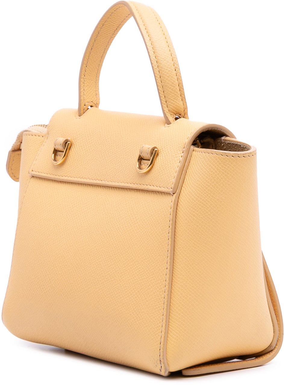 Celine Pico Grained Calfskin Belt Bag Geel