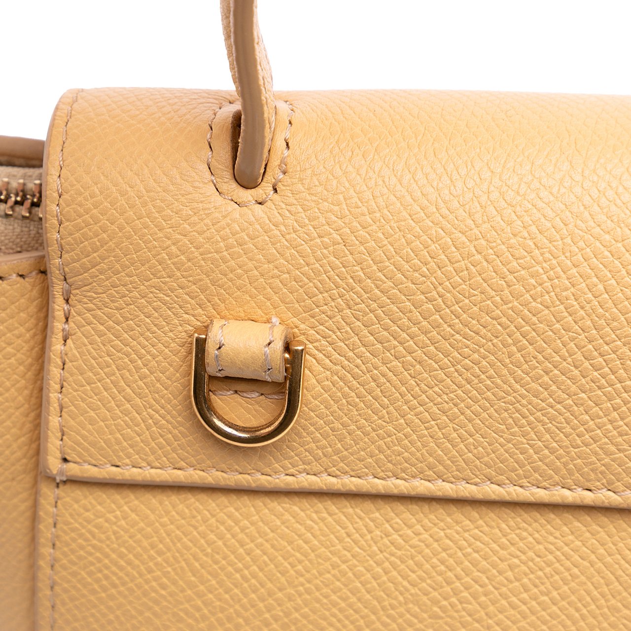 Celine Pico Grained Calfskin Belt Bag Geel