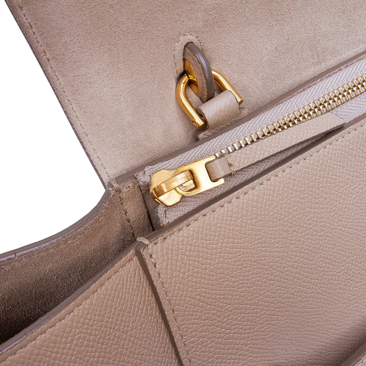 Celine Mini Grained Calfskin Belt Bag Bruin