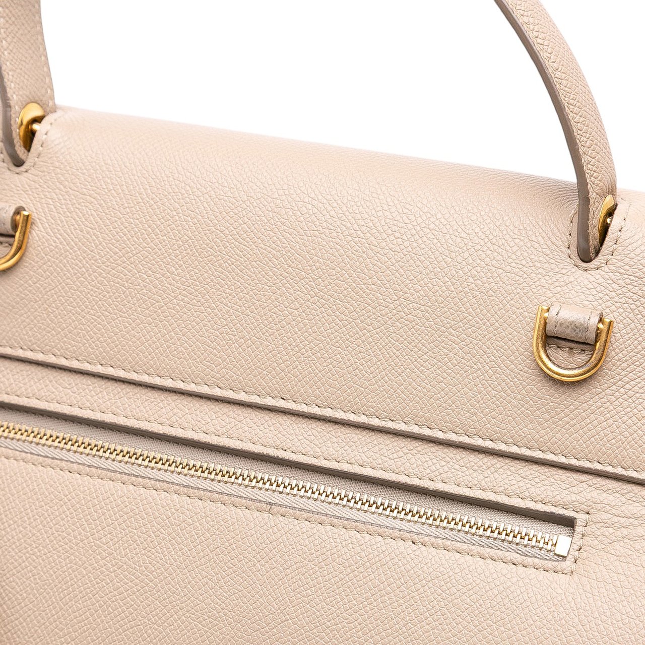 Celine Mini Grained Calfskin Belt Bag Bruin