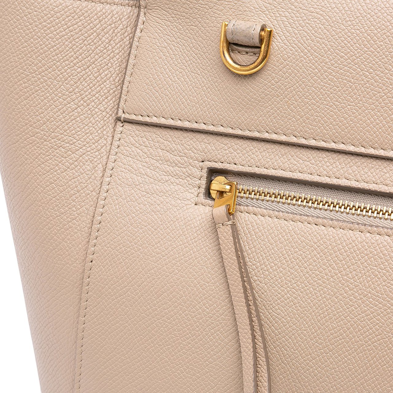 Celine Mini Grained Calfskin Belt Bag Bruin