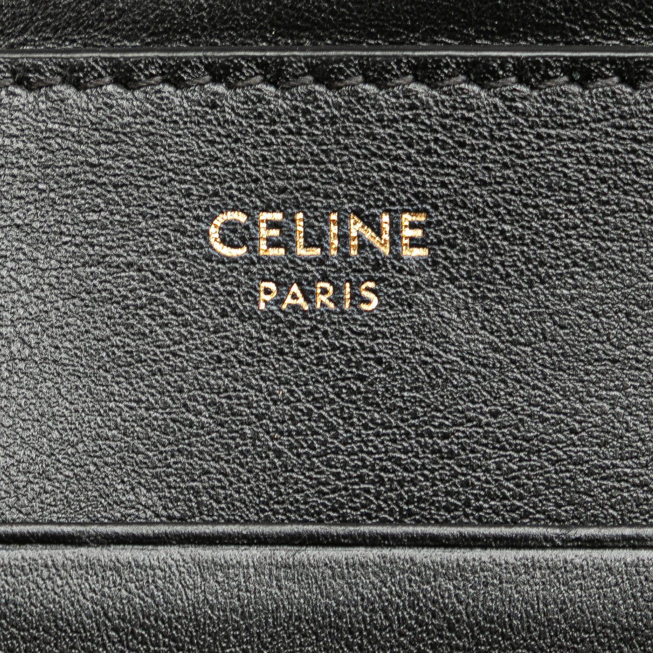 Celine Quilted Metallic Calfskin C Charm Pouch Zilver