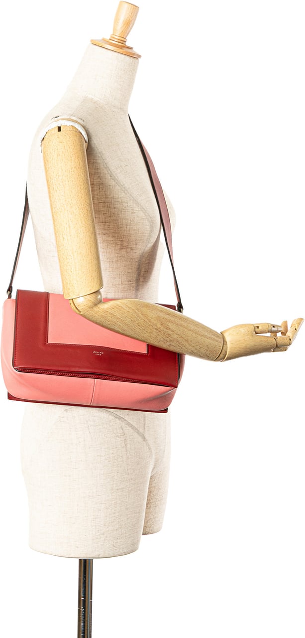Celine Leather Frame Shoulder Bag Roze