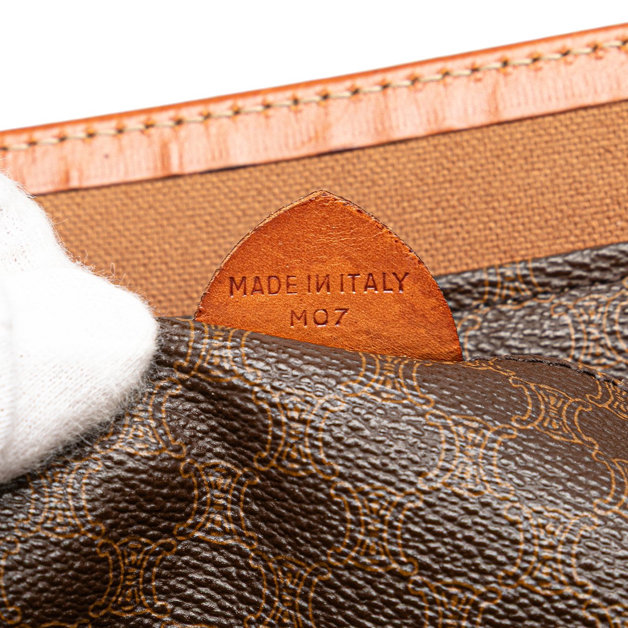 Celine Macadam Coated Canvas Tote Bruin