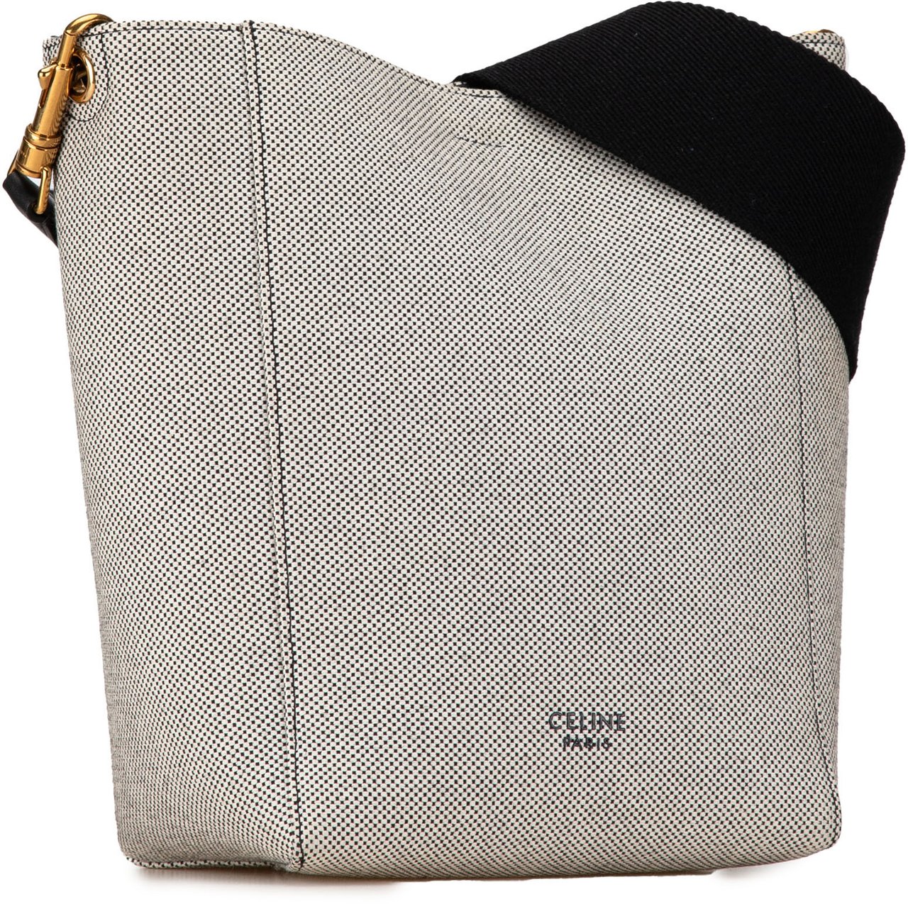Celine Small Canvas Seau Sangle Bag Wit