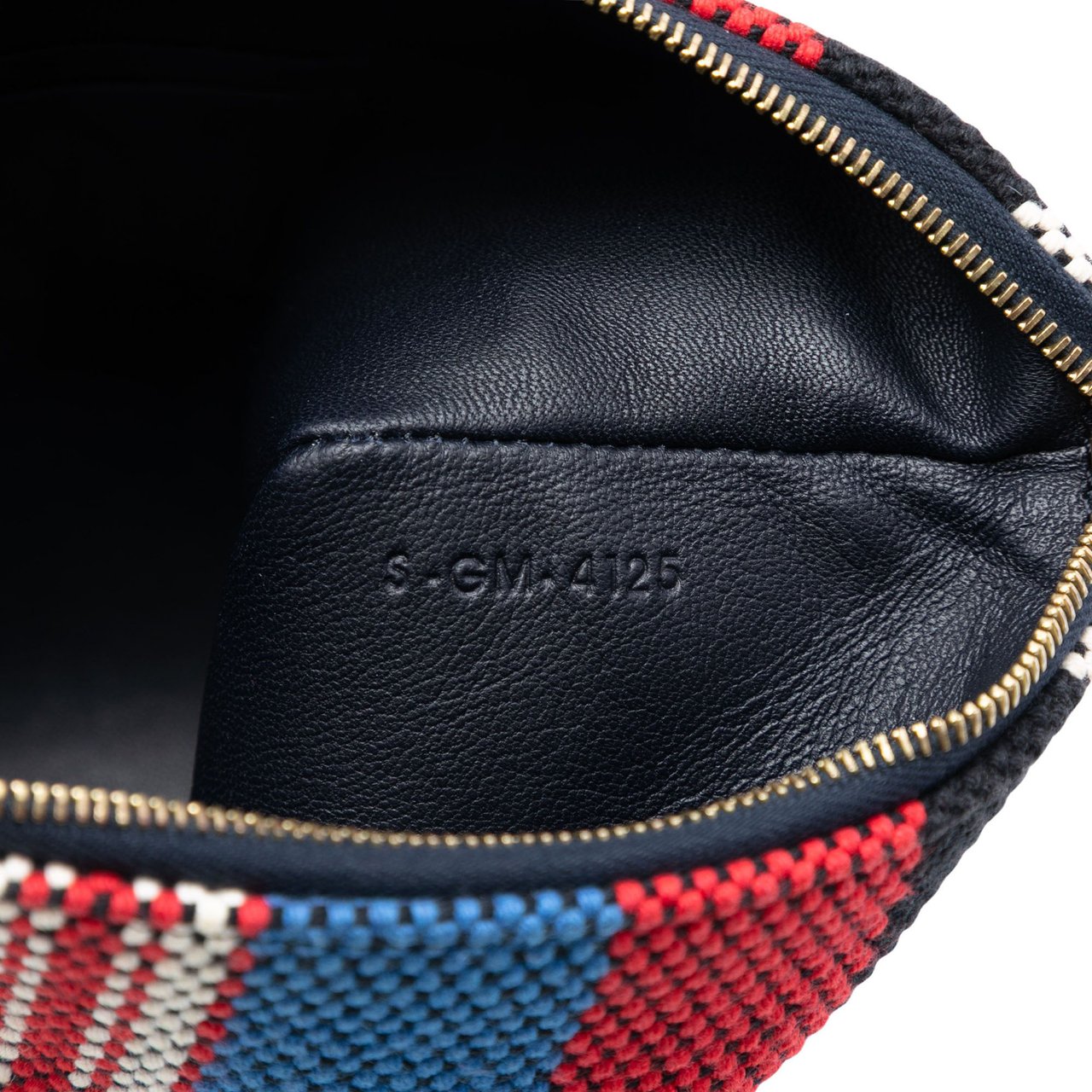 Celine Canvas Striped Solo Pouch Zwart