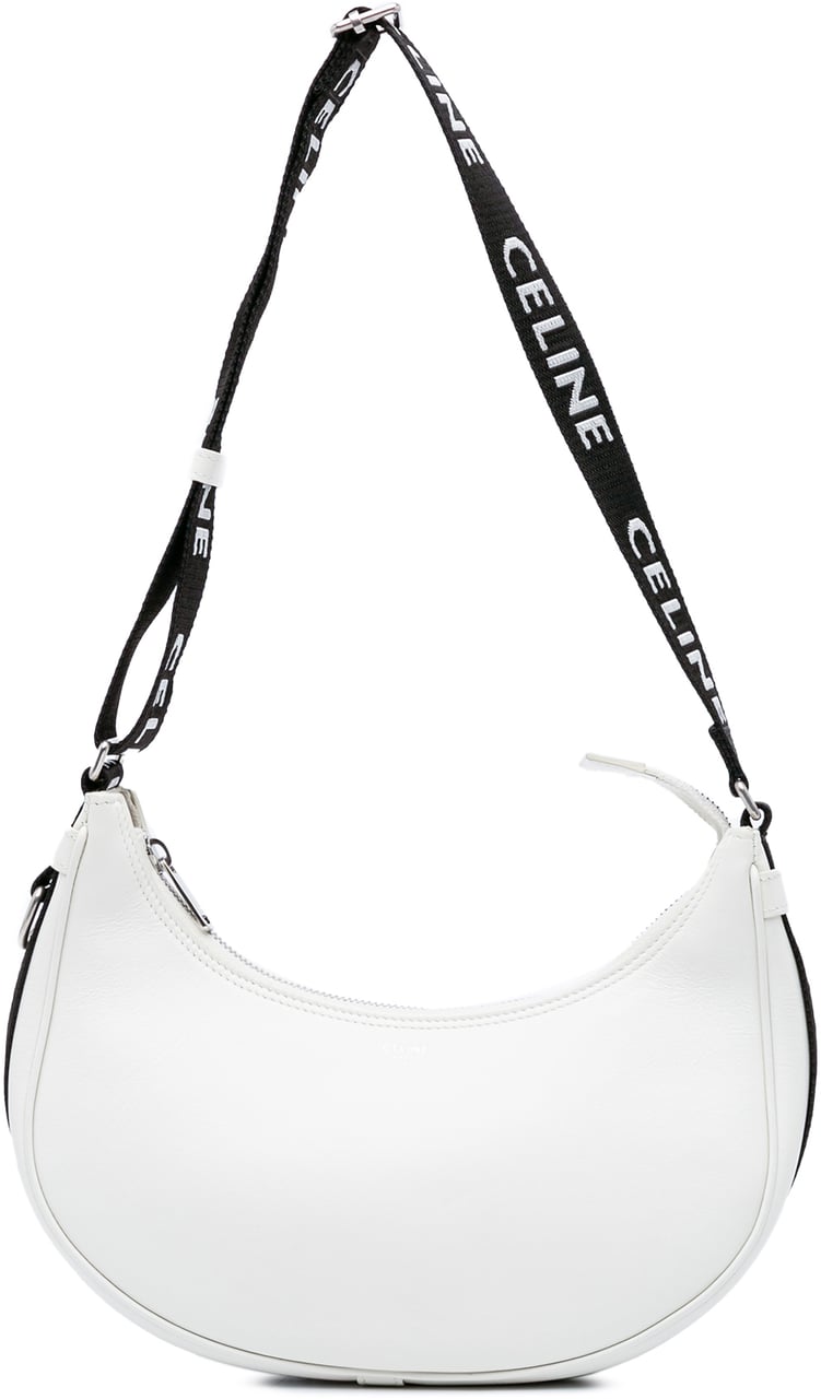 Celine Medium Smooth Calfskin Ava Shoulder Bag with Celine Strap Wit