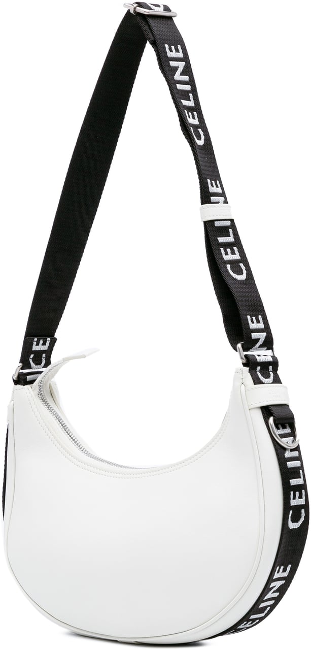 Celine Medium Smooth Calfskin Ava Shoulder Bag with Celine Strap Wit