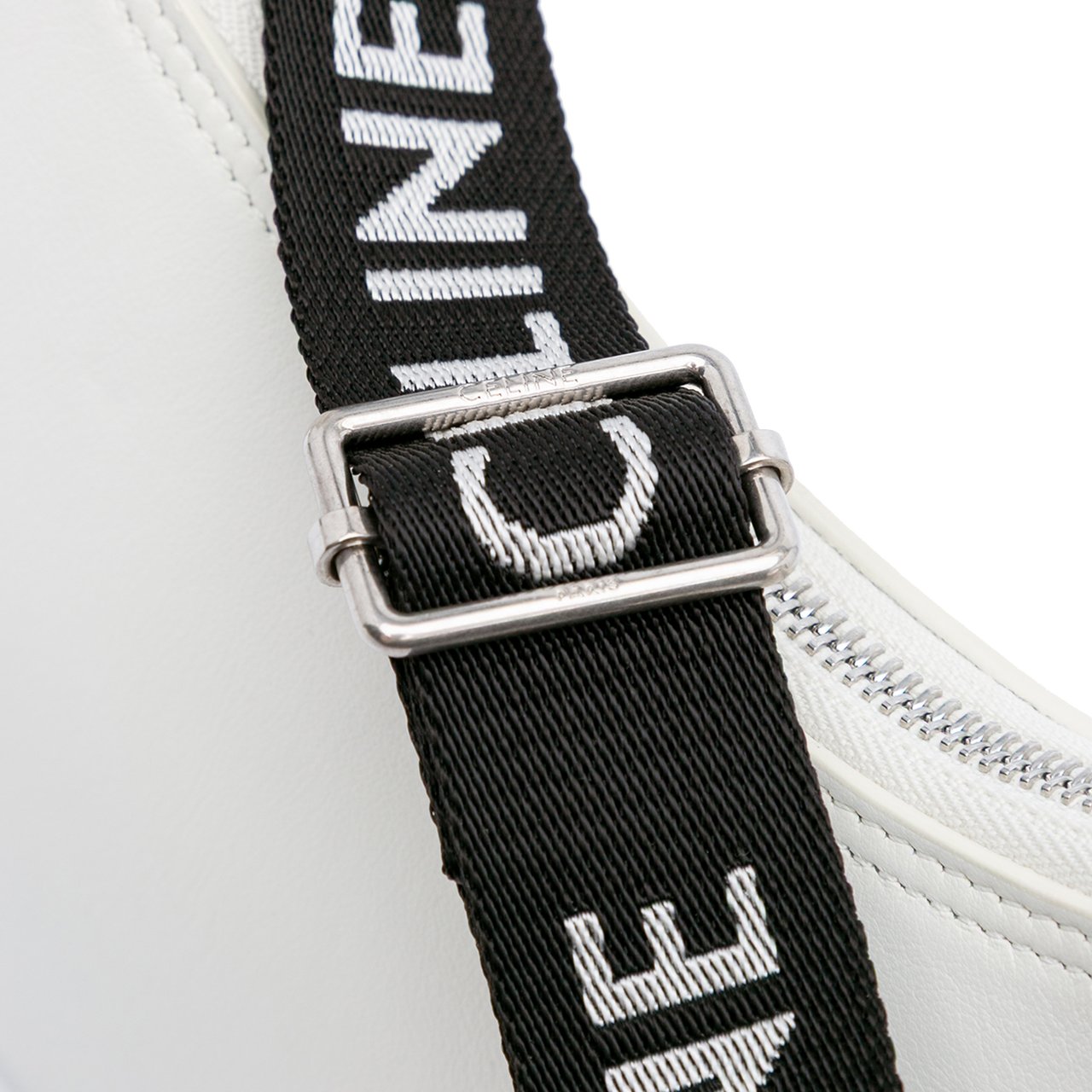 Celine Medium Smooth Calfskin Ava Shoulder Bag with Celine Strap Wit