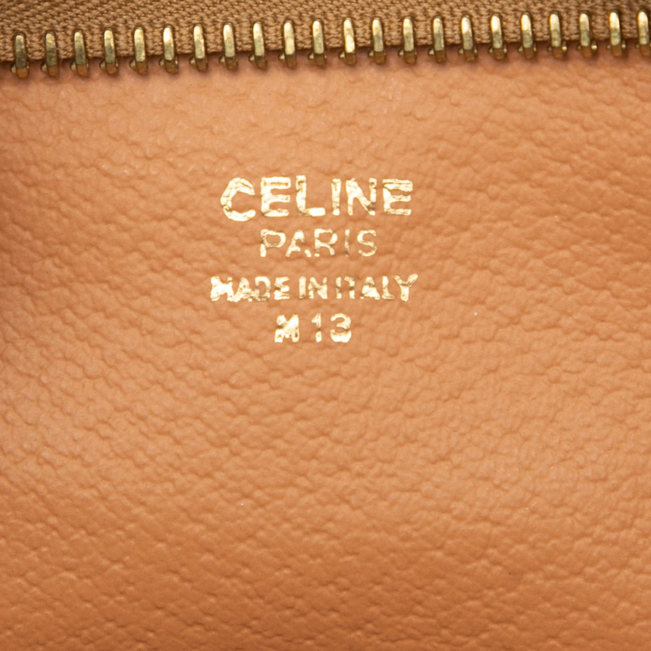 Celine Macadam Coated Canvas Clutch Bruin