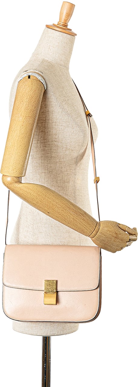 Celine Medium Calfskin Classic Box Roze