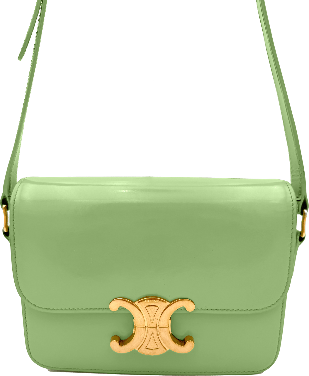 Celine Celine Small Triomphe - Lemon Green Groen
