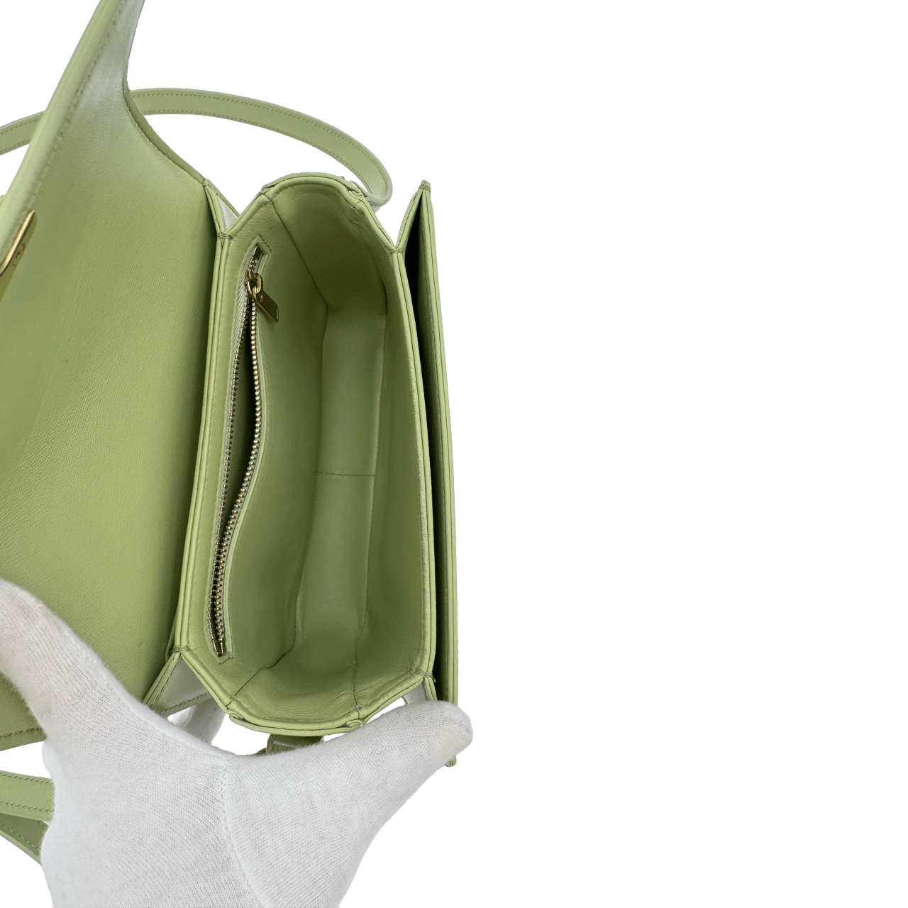 Celine Celine Small Triomphe - Lemon Green Groen