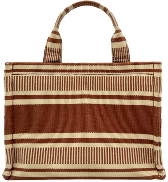 Celine Cabas Thais Stripes Logo Small - Sienna Divers