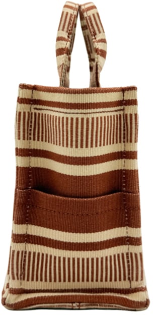 Celine Cabas Thais Stripes Logo Small - Sienna Divers