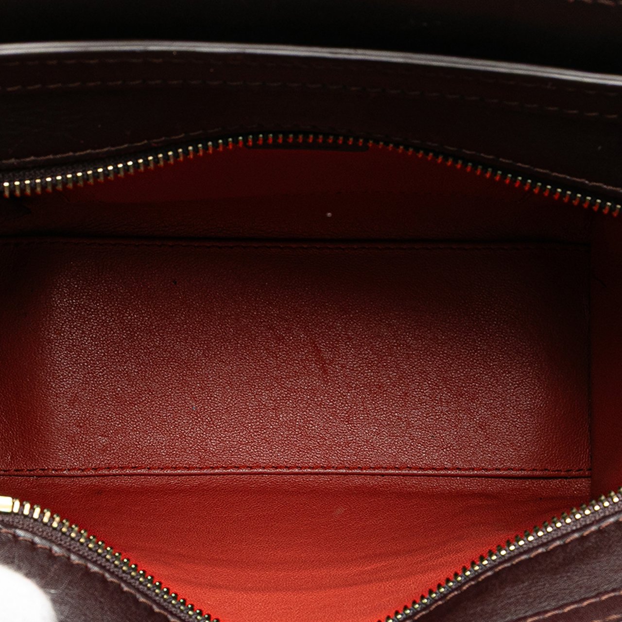 Celine Nano Tricolor Leather Luggage Tote Rood