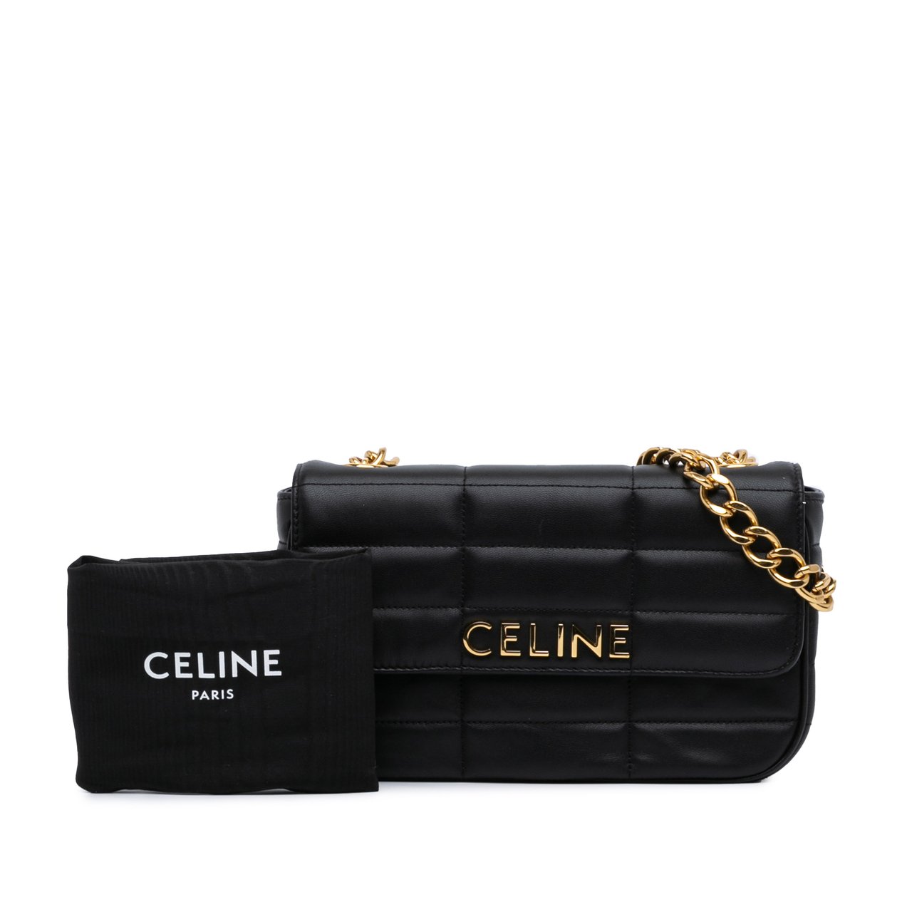 Celine Monochrome Shoulder Bag Zwart