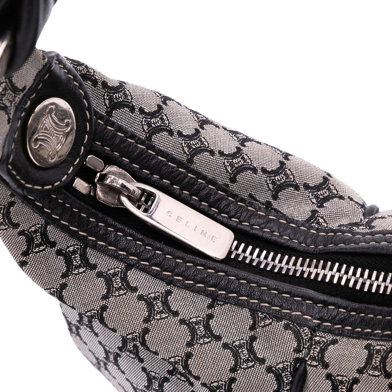 Celine Macadam Canvas Shoulder Bag Grijs