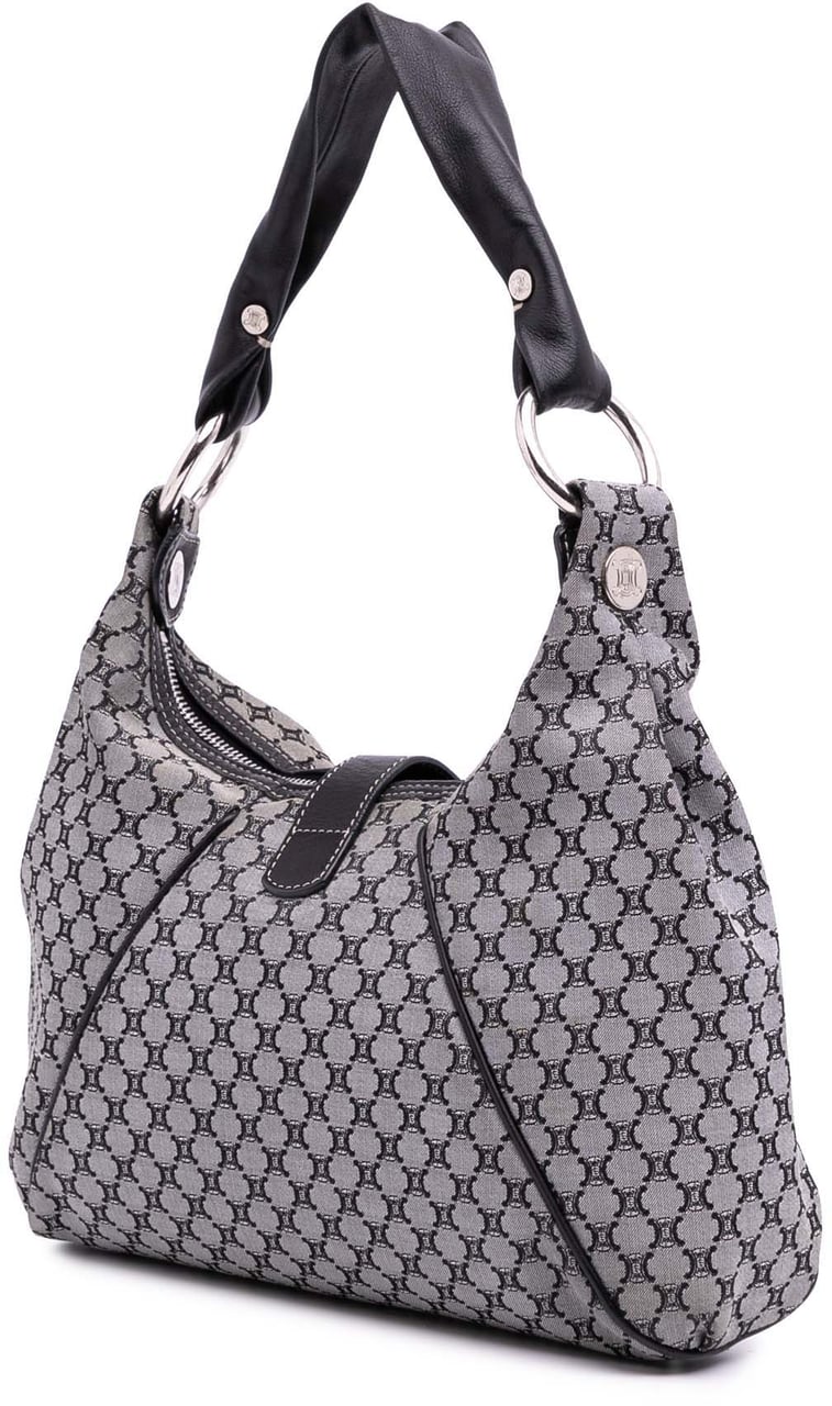 Celine Macadam Canvas Shoulder Bag Grijs