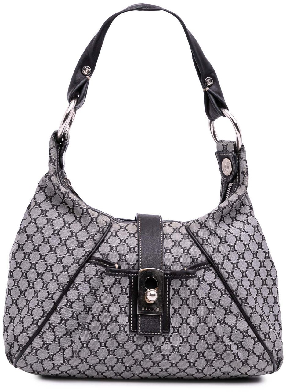 Celine Macadam Canvas Shoulder Bag Grijs