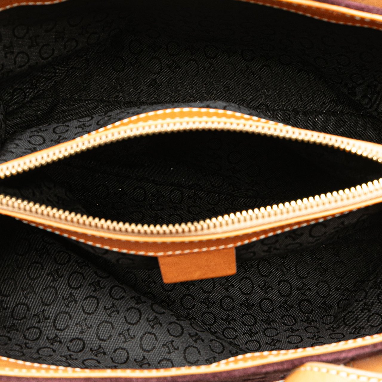 Celine C Macadam Suede Handbag Rood