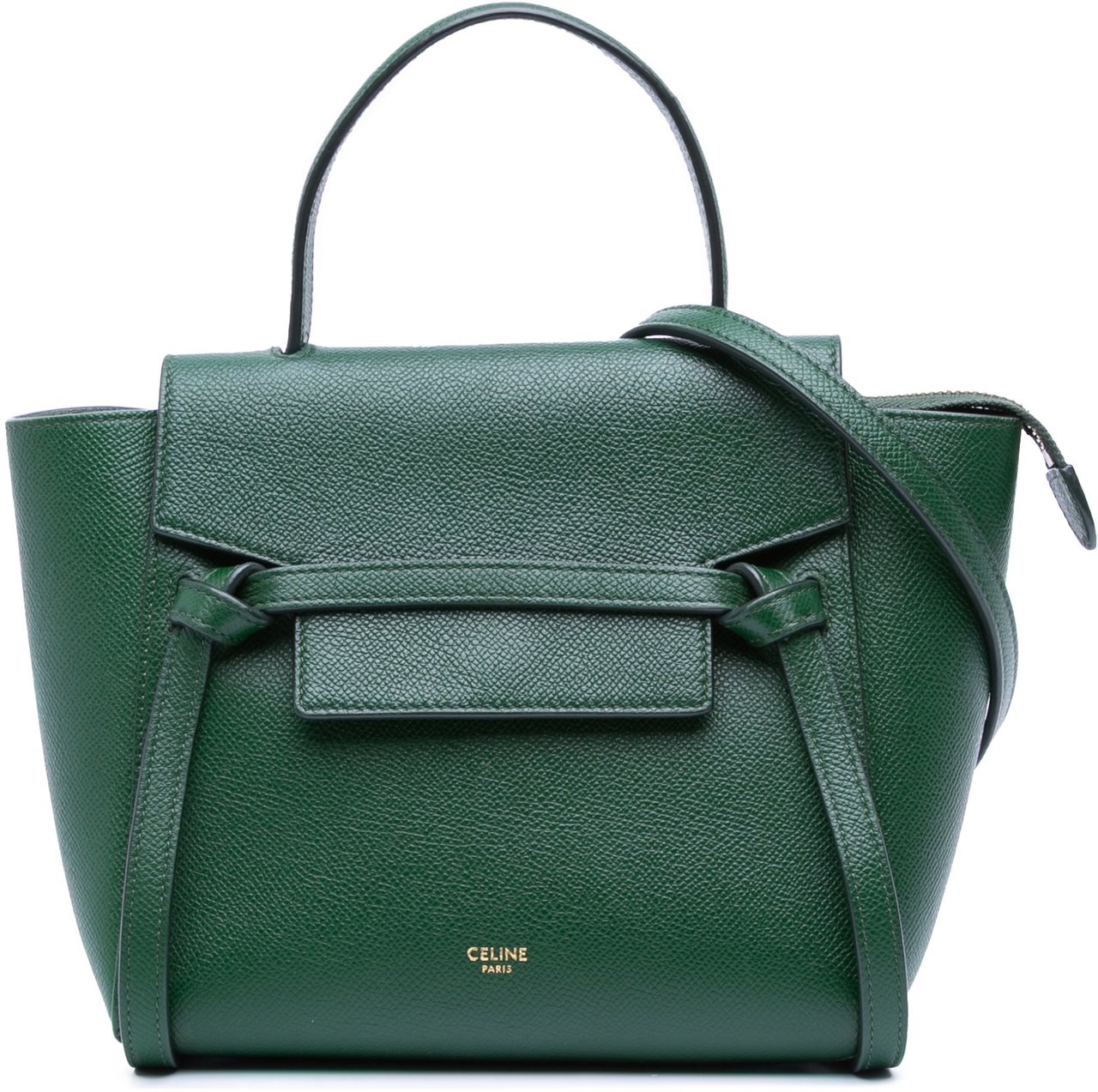 Celine Nano Grained Calfskin Belt Bag Groen