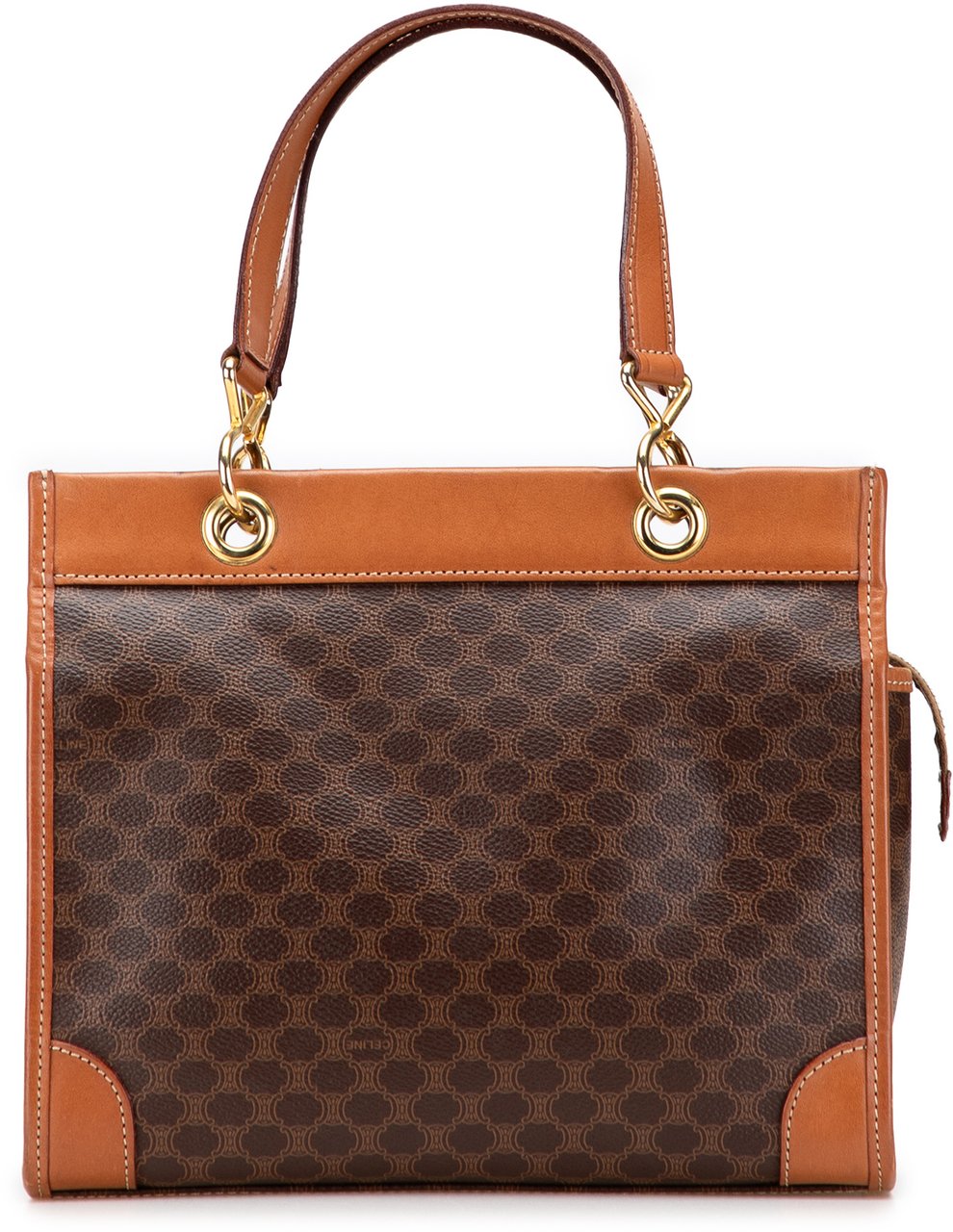 Celine Macadam Coated Canvas Tote Bruin