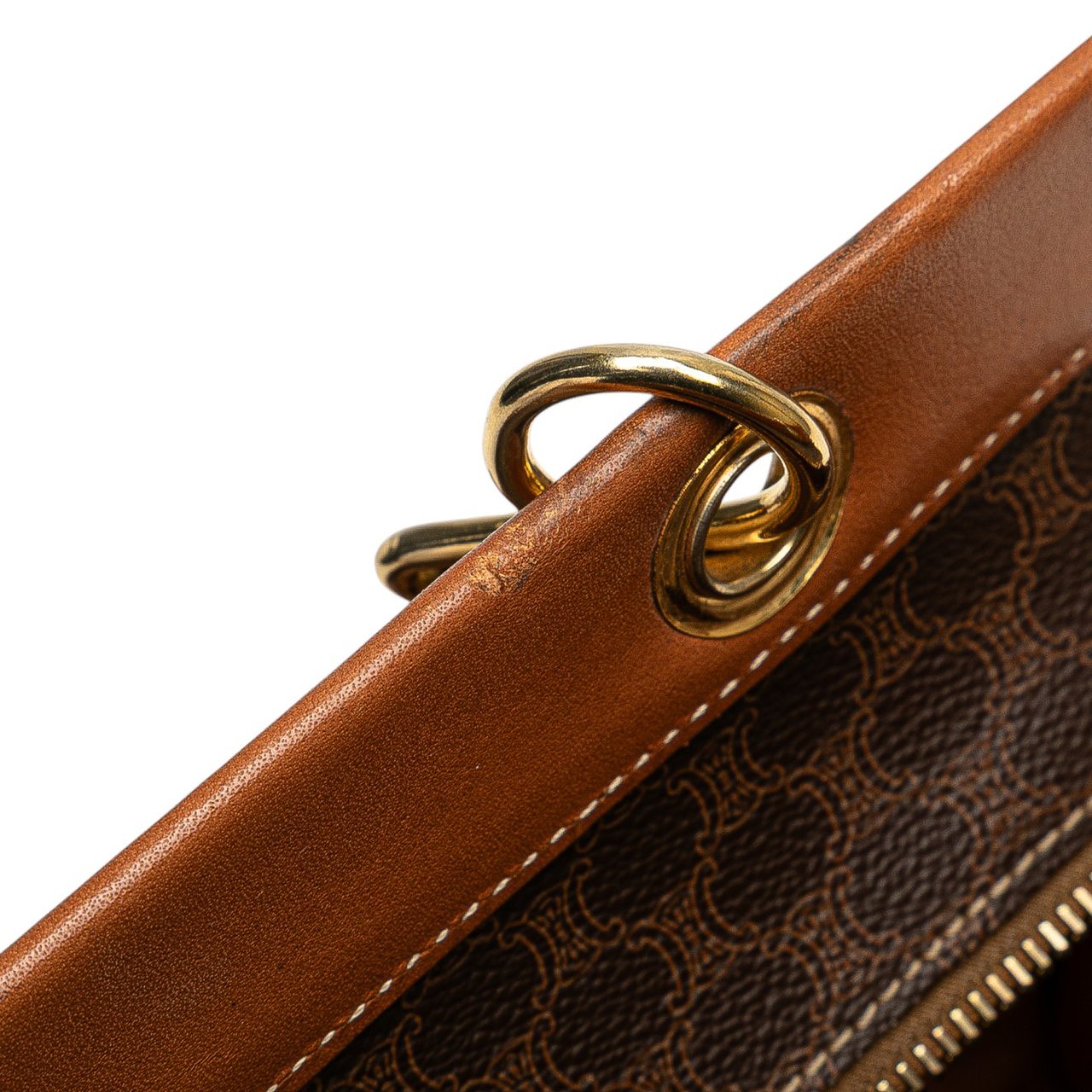 Celine Macadam Coated Canvas Tote Bruin
