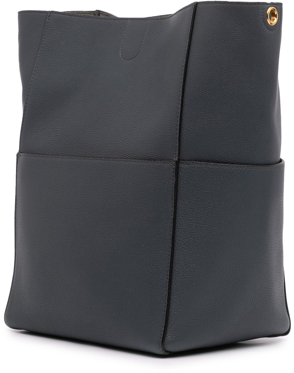 Celine Medium Leather Seau Sangle Bucket Bag Grijs