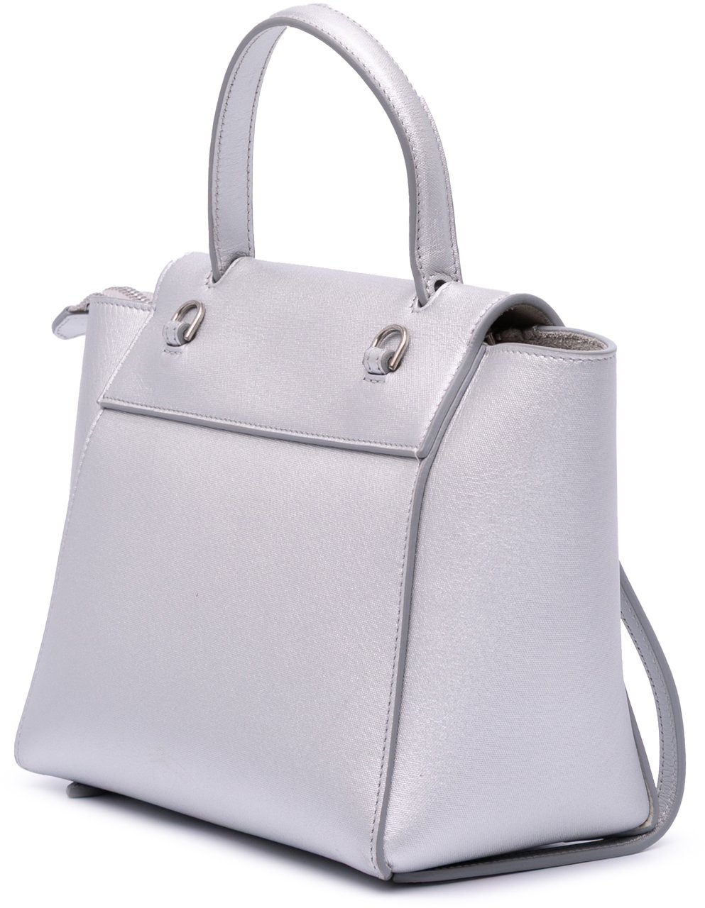 Celine Nano Laminated Calfskin Belt Bag Zilver