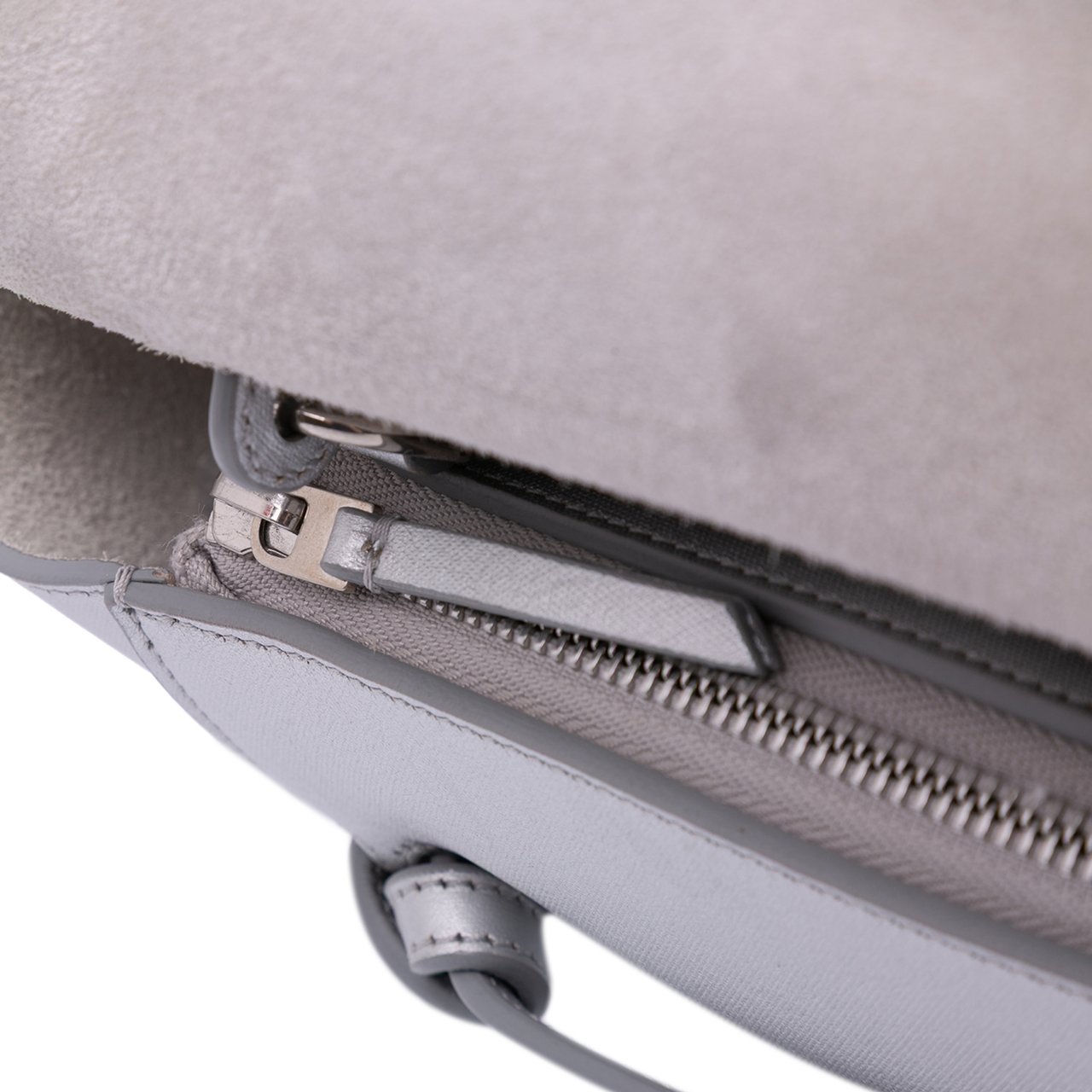 Celine Nano Laminated Calfskin Belt Bag Zilver