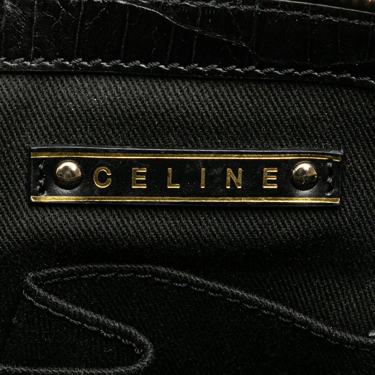 Celine C Carriage Canvas Satchel Bruin